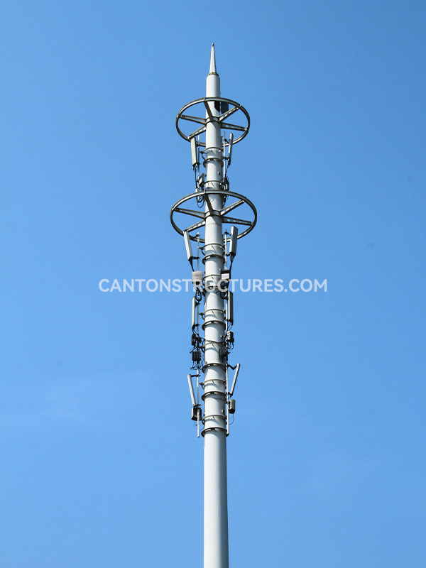 Telecom single tube tower