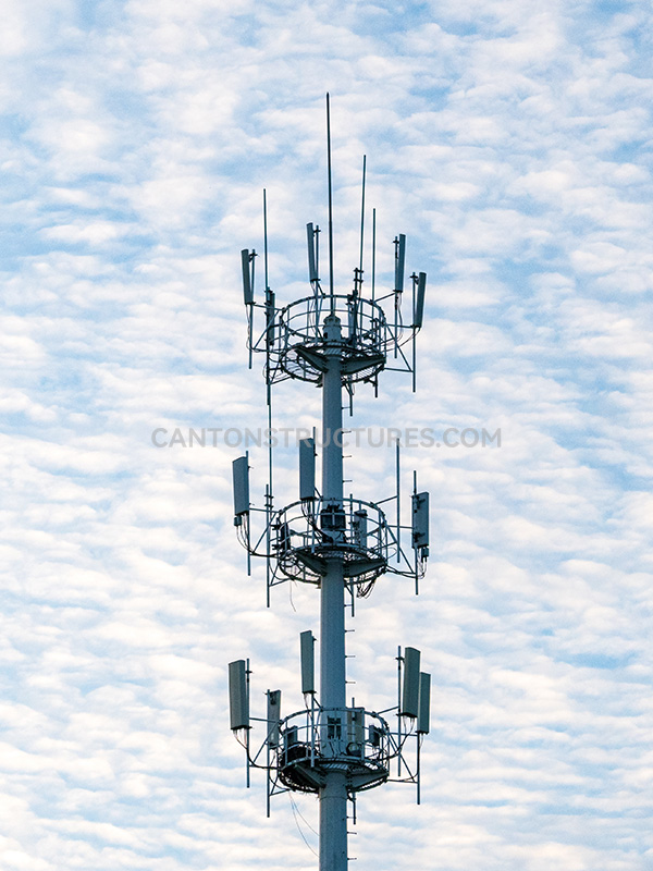 standard single tube tower for telecom
